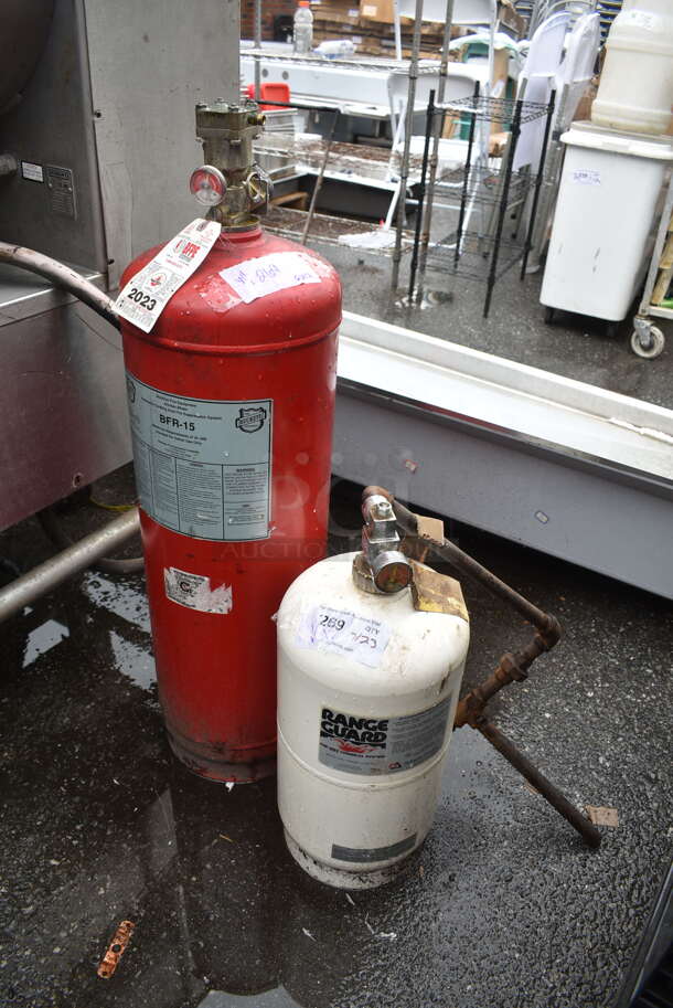 2 Metal Fire Suppression Tanks; Range Guard and Buckeye. 2 Times Your Bid! Buyer Must Pick Up - We Will Not Ship This Item. - Image 1 of 10