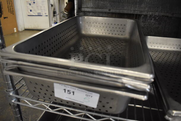 5 Perforated Stainless Steel Full Size Drop In Bins. 1/1x4. 5 Times Your Bid! - Image 3 of 4