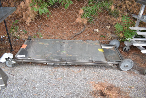 2 Items; Fold Up Cart and Stainless Steel Shelf. Includes 71x23x15. 2 Times Your Bid! - Image 3 of 9