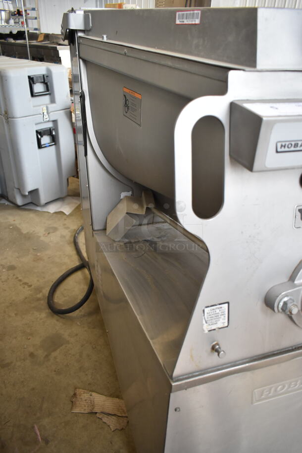 2016 Hobart MG2032 Metal Commercial Floor Style Electric Powered Meat Mixer Grinder w/ Foot Pedal on Commercial Casters. 208 Volts, 3 Phase. Tested and Working! - Image 5 of 8