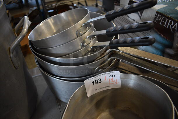 ALL ONE MONEY! Lot of 13 Various Sauce Pans. Includes 16x9x4.5 - Image 3 of 5