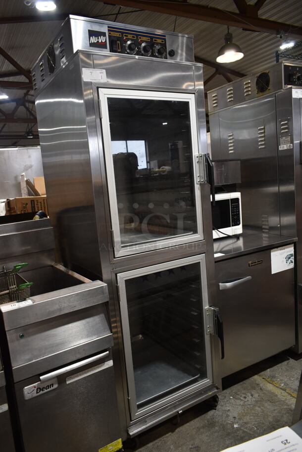 2017 Nu Vu PROW-18 Stainless Steel Commercial Electric Powered Oven Proofer on Commercial Casters. 208 Volts, 3 Phase. 