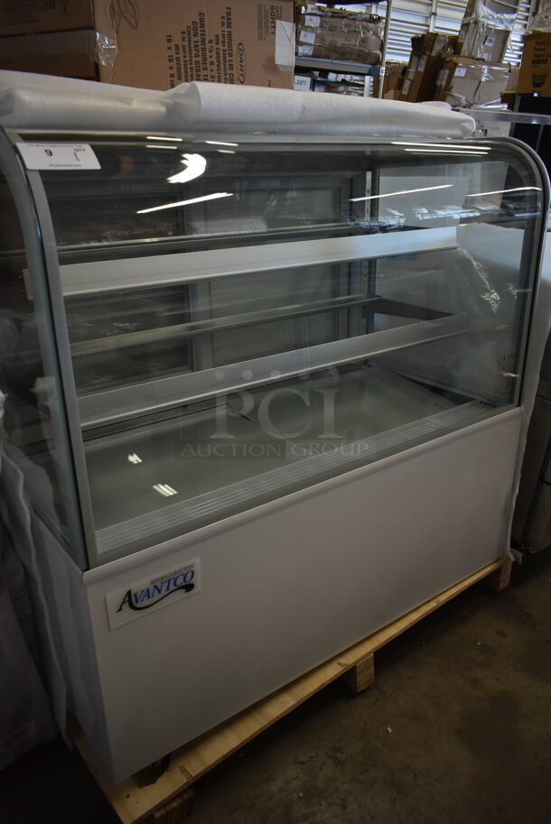 BRAND NEW SCRATCH AND DENT! Avantco 193BC48HCW Metal Commercial Floor Style Deli Display Case Merchandiser. 115 Volts, 1 Phase. Tested and Working! - Image 2 of 7