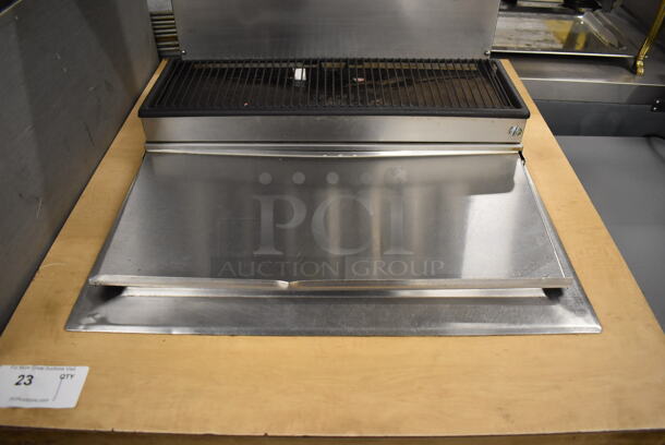 Stainless Steel Commercial 6 Flavor Carbonated Beverage Machine w/ Drop In Ice Bin on Wood Pattern Counter. 30.5x34x59 - Image 5 of 8