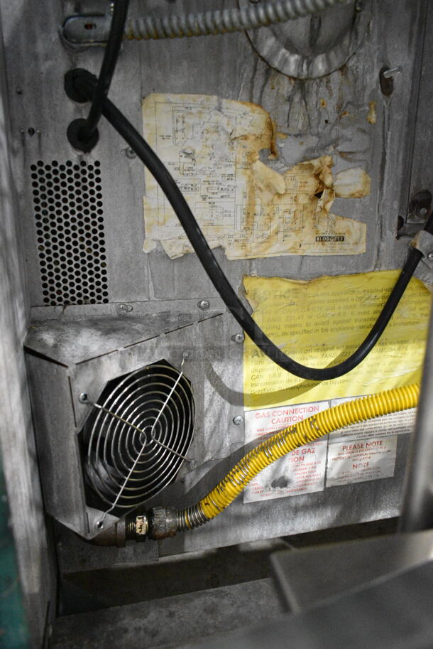 2 Blodgett Stainless Steel Commercial Gas Powered Full Size Convection Oven w/ View Through Doors, Metal Oven Racks and Thermostatic Controls on Commercial Casters. 2 Times Your Bid!  - Image 11 of 11