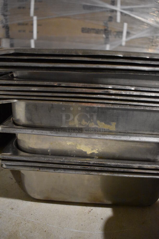 11 Stainless Steel Full Size Drop In Bins w/ 2 Lids. 1/1x4. 11 Times Your Bid! - Image 2 of 4