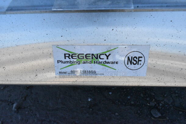 BRAND NEW SCRATCH AND DENT! Regency 600FT1818SS Stainless Steel Floor Trough. - Image 5 of 5