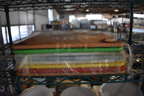 ALL ONE MONEY! Metro Lot of 5 Tiers of Various Items Including Poly Bin, Cutting Boards, Mugs, Plates and Saucers. Does Not Include Metro Shelving Unit - Image 9 of 11