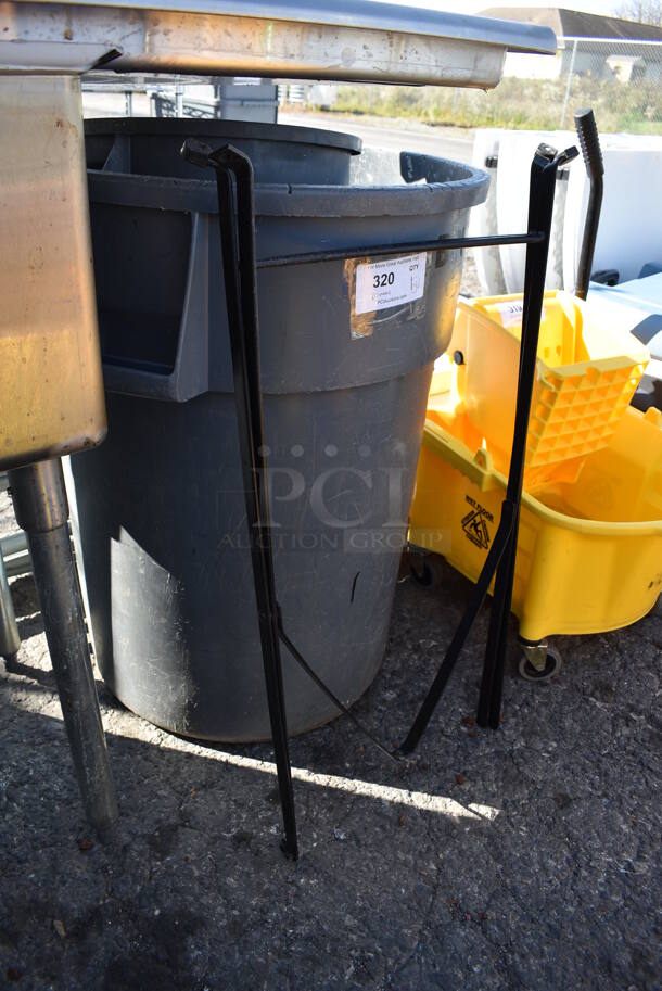 ALL ONE MONEY! Lot of 5 Various Trash Cans and Metal Piece. Includes 24x24x31 - Image 4 of 8