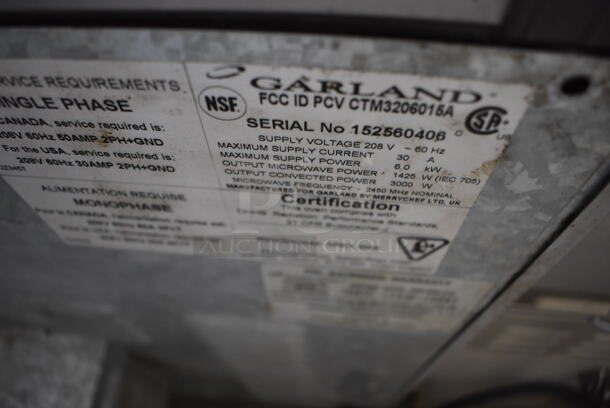 2015 Garland Stainless Steel Commercial Single Deck Convection Oven. 208 Volts, 1 Phase. 27.5x25x27.5 - Image 8 of 9