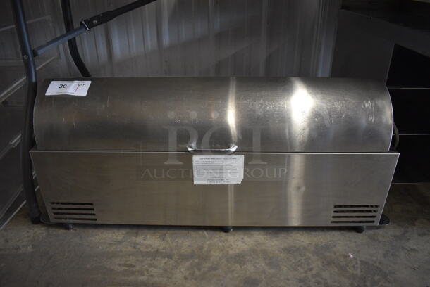 AirSystems Stainless Steel Commercial Countertop Refrigerated Rail w/ Rolling Lid. 115 Volts, 1 Phase. 35x10x16. Tested and Working! - Image 3 of 5