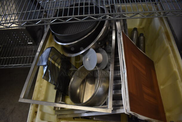 ALL ONE MONEY! Tier Lot of Various Items Including Metal Pieces and Poly Bucket - Image 5 of 7