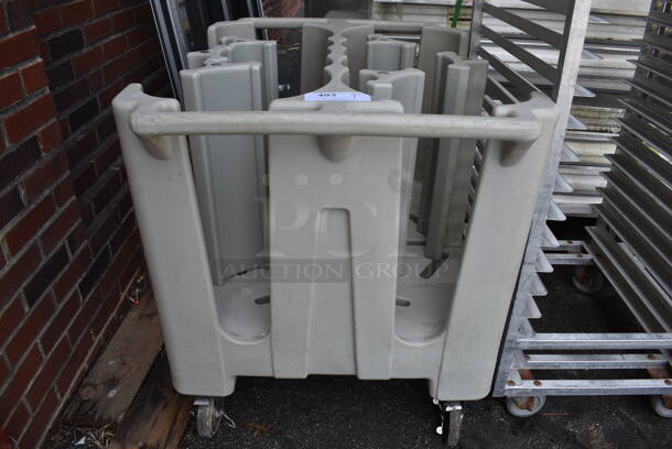 Gray Poly Dish Cart on Commercial Casters. 37.5x28x31.5 - Image 4 of 4