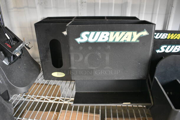 ALL ONE MONEY! Lot of 6 Black Poly Multi Compartment Bins! Includes 14x6x8 - Image 3 of 3