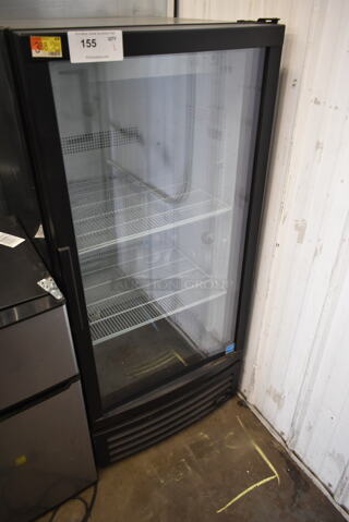 IDW G-10-F334B-HC Metal Commercial Single Door Reach In Cooler Merchandiser w/ Poly Coated Racks. 115 Volts, 1 Phase. Tested and Working!