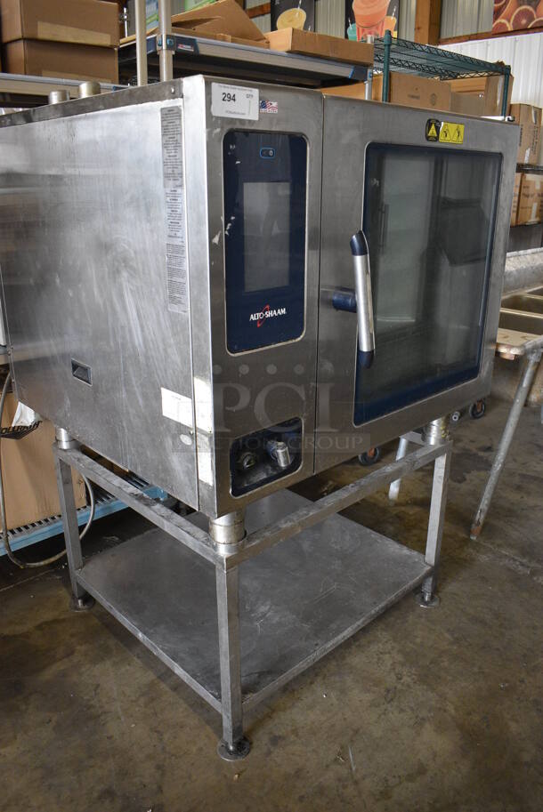 2015 Alto Shaam Model CTP7-20E Stainless Steel Commercial Combitherm Convection Oven on Stainless Steel Commercial Equipment Stand. 208-240 Volts, 3 Phase. 44x40x64 - Image 4 of 8