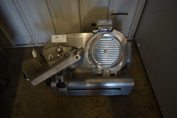Globe Stainless Steel Commercial Countertop Automatic Meat Slicer w/ Blade Sharpener. Tested and Does Not Power On - Image 1 of 5