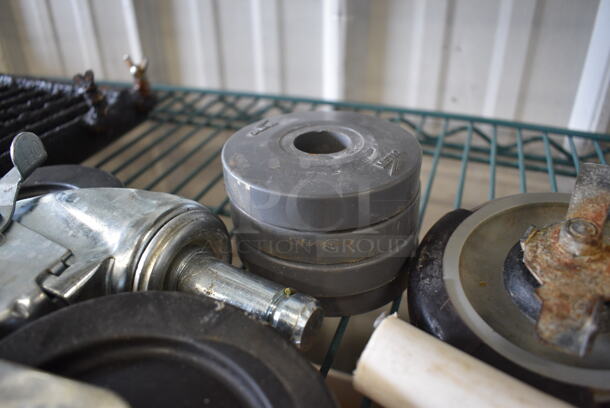 ALL ONE MONEY! Lot of 4 Metal Commercial Casters! 5x3x8 - Image 3 of 3