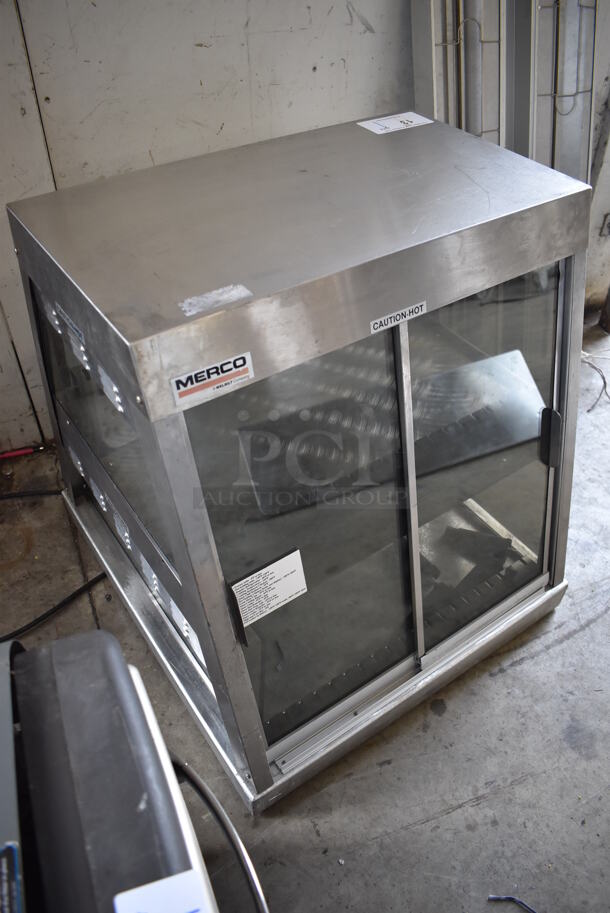 Merco SM-2T-24 Stainless Steel Commercial Countertop 2 Tier Warming Display Case Merchandiser. 120 Volts, 1 Phase. 23.5x26x26.5. Tested and Working! - Image 3 of 6