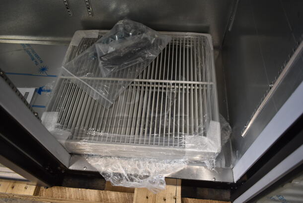 BRAND NEW SCRATCH AND DENT! Beverage Air BB72HC-1-G-B Stainless Steel Commercial 3 Door Undercounter Cooler Merchandiser. 115 Volts, 1 Phase. Tested and Working! - Image 11 of 11