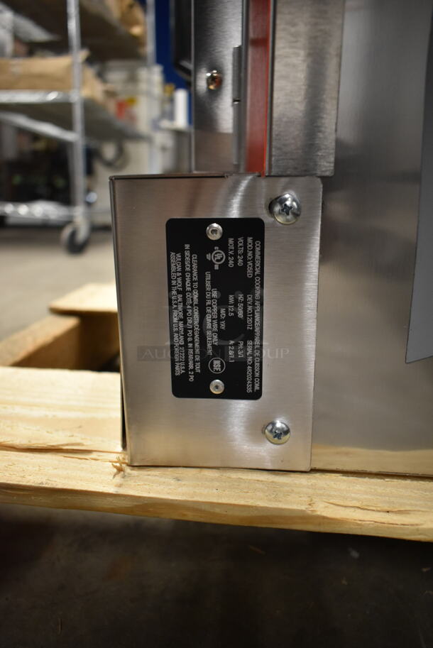 2 BRAND NEW SCRATCH AND DENT! Vulcan VC5ED ENERGY STAR Stainless Steel Commercial Electric Powered Full Size Convection Oven w/ View Through Doors, Metal Oven Racks and Thermostatic Controls. 240 Volts, 3/1 Phase. 2 Times Your Bid! - Image 9 of 9