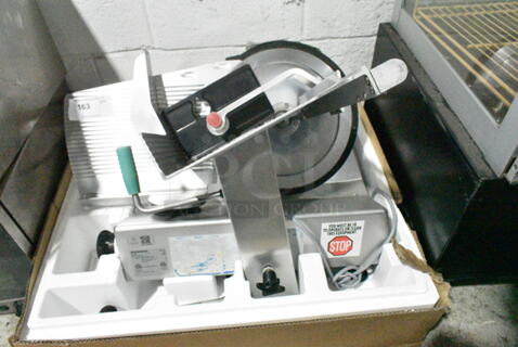 2017 Bizerba GSP H Stainless Steel Commercial Countertop Meat Slicer. 120 Volts 1 Phase. Tested and Working!