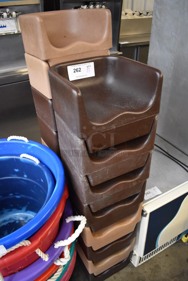17 Poly Booster Seats; Brown and Tan. 11.5x11.5x9. 17 Times Your Bid! - Image 2 of 5