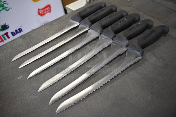 6 Sharpened Stainless Steel Serrated Knives. Includes 14". 6 Times Your Bid! - Image 4 of 4