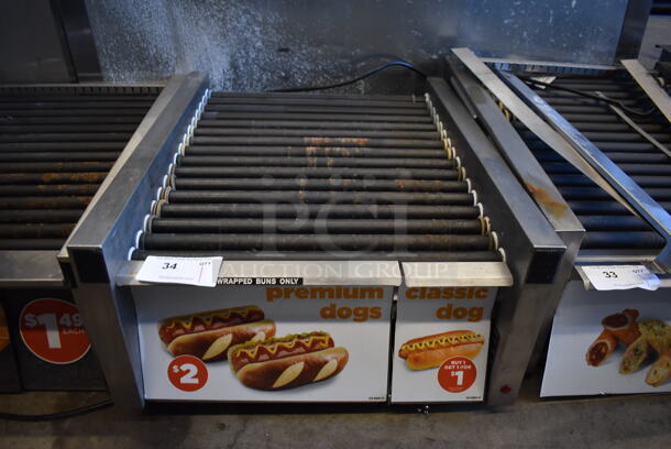 2018 Star 45STBDE Stainless Steel Commercial Countertop Hot Dog Roller w/ Bun Drawer. 120 Volts, 1 Phase. 24x29x12.5. Tested and Working!