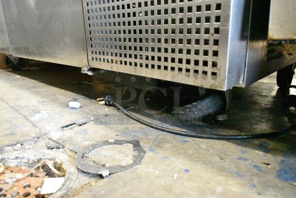 True TWT-67 Stainless Steel Commercial 2 Door Undercounter Cooler on Commercial Casters. 1 Caster Needs To Be Fixed. 115 Volts, 1 Phase. Tested and Working! - Image 2 of 6
