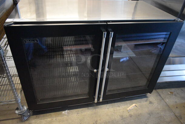 BRAND NEW SCRATCH AND DENT! 2024 Perlick HC48RS4T-00-GLFLR-GRFLR 48" Black Two Glass Doors Undercounter Refrigerator. 115 Volts, 1 Phase. Tested and Working! - Image 1 of 5