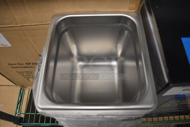 48 BRAND NEW IN BOX! Winco SPJH-606 Stainless Steel 1/6 Size Drop In Bins. 1/6x6. 48 Times Your Bid! - Image 3 of 4