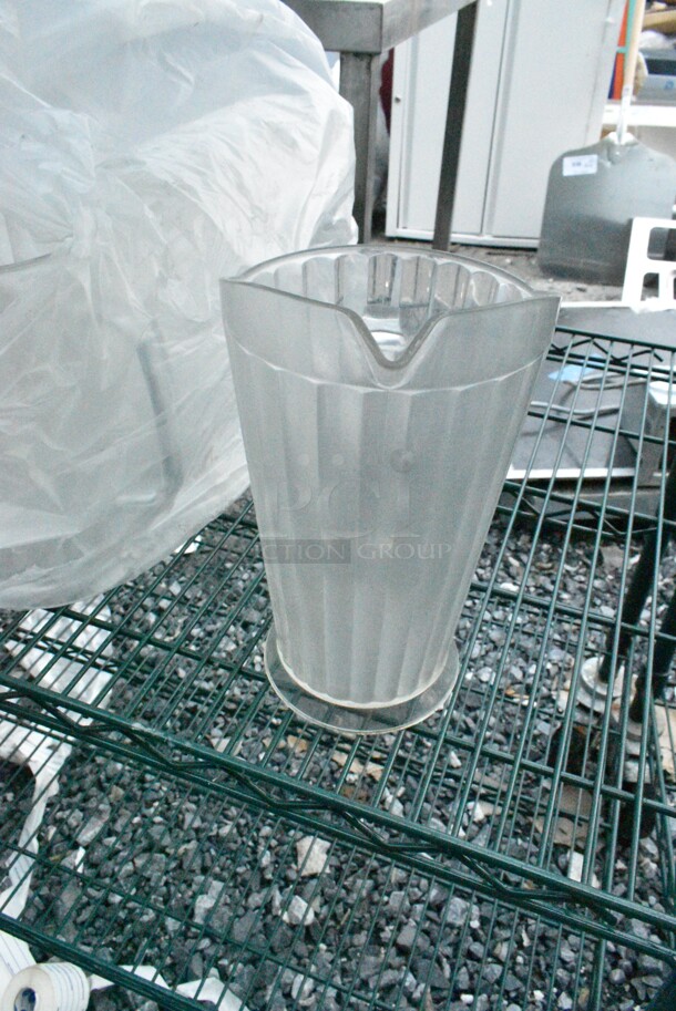 Green Finish 5 Tier Wire Shelving Unit on Commercial Casters w/ Contents Including Poly Lids and Poly Pitchers. BUYER MUST DISMANTLE. PCI CANNOT DISMANTLE FOR SHIPPING. PLEASE CONSIDER FREIGHT CHARGES.  - Image 7 of 8