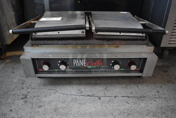 Lang USA24-6 Stainless Steel Commercial Countertop Electric Powered Double Panini Press. 24x15.5x12. Cannot Test Due To Plug Style - Image 3 of 7