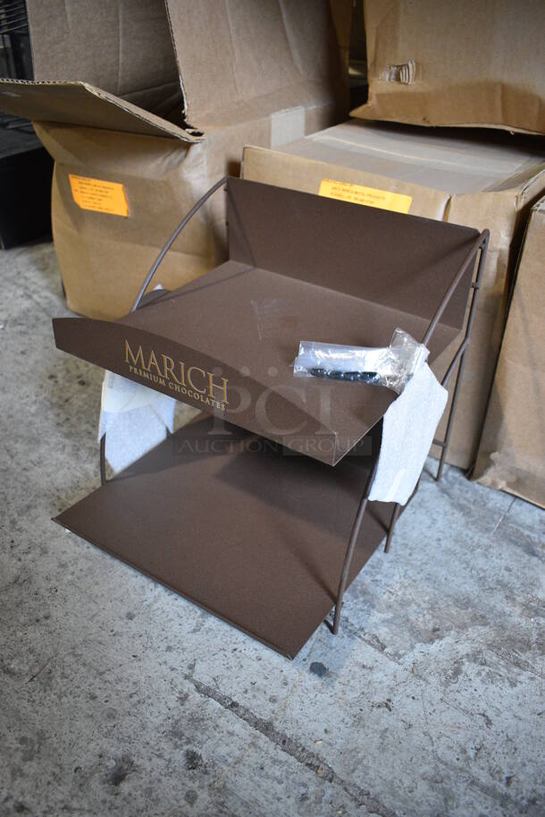 9 BRAND NEW! Brown Metal 2 Tier Shelving Unit. 11x11x12. 9 Times Your Bid! - Image 2 of 4