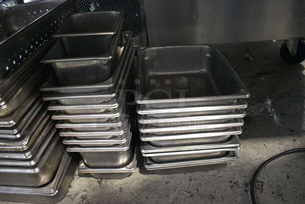ALL ONE MONEY! Lot of 38 Various Stainless Steel Drop In Bins. Includes Full Size and Half Size. - Image 3 of 5