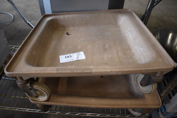 2 Brown Poly Dish Dollies on Commercial Casters. 21x21x7. 2 Times Your Bid! - Image 3 of 3