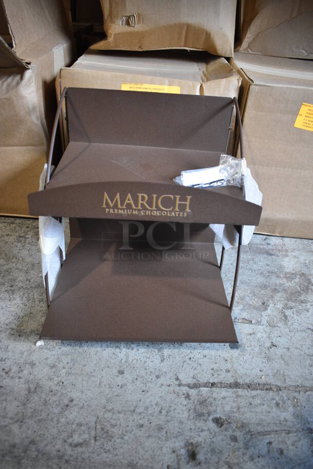 9 BRAND NEW! Brown Metal 2 Tier Shelving Unit. 11x11x12. 9 Times Your Bid! - Image 3 of 4