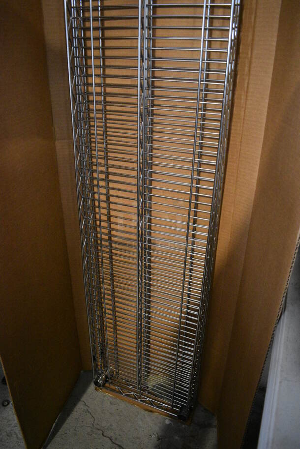 ALL ONE MONEY! Lot of 2 BRAND NEW IN BOX! Metro Chrome Finish Shelves w/ Clips. 72x14x1.5 - Image 2 of 5