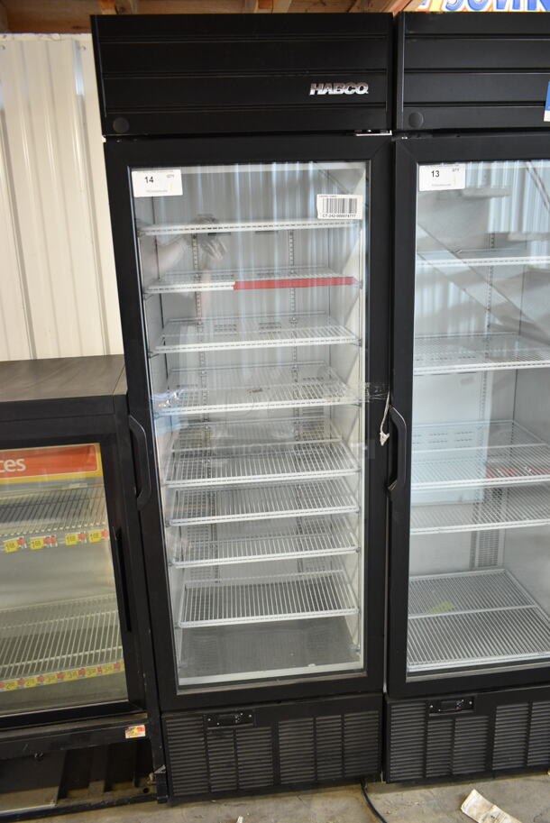 2019 Habco SE18 Metal Commercial Single Door Reach In Cooler Merchandiser w/ Poly Coated Racks. 115 Volts, 1 Phase. Tested and Working! - Image 1 of 3