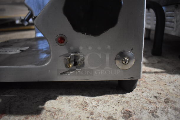 Chefmate Stainless Steel Commercial Countertop Automatic Meat Slicer. 115 Volts, 1 Phase. 20x24x19. Tested and Working! - Image 5 of 5