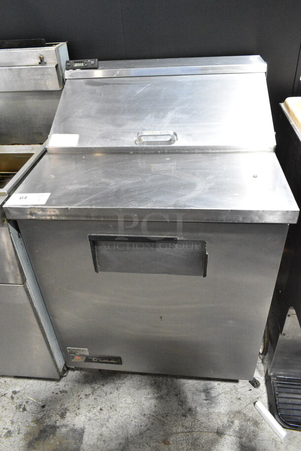 True TSSU-27-08 Stainless Steel Commercial Sandwich Salad Prep Table Bain Marie Mega Top on Commercial Casters. 115 Volts, 1 Phase. Tested and Powers On But Does Not Get Cold - Image 1 of 8