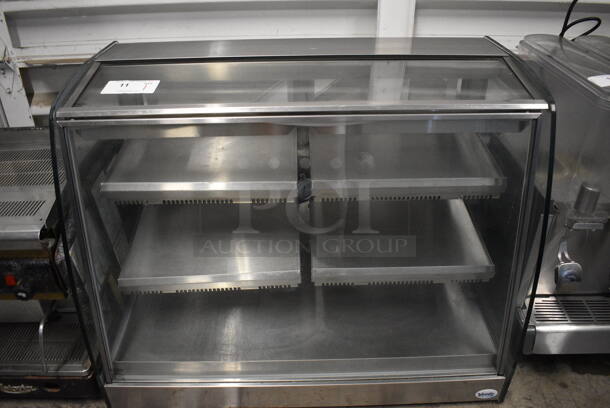 Vendo HFD000006 Stainless Steel Commercial Countertop Heated Display Case Merchandiser. 115 Volts, 1 Phase. 35x19x27.5. Tested and Working!