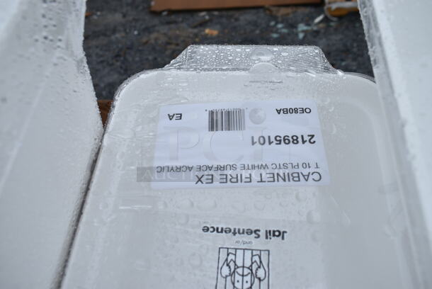 3 BRAND NEW SCRATCH AND DENT! 21895101 Cato 95101 Warrior White Surface-Mounted Fire Extinguisher Cabinet with Clear Pull-Cover for 10 lb. Fire Extinguishers. 3 Times Your Bid!  - Image 4 of 5