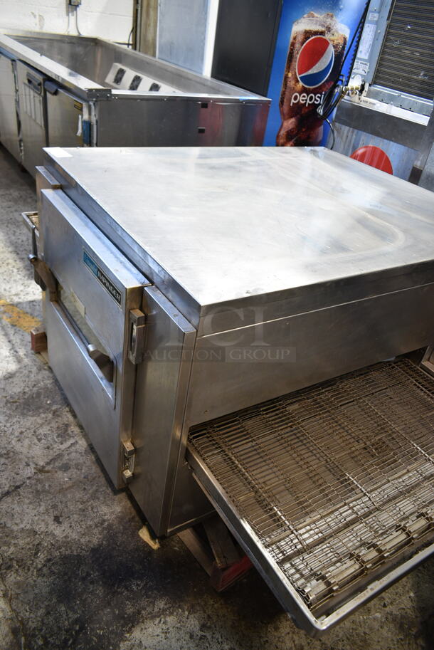 Lincoln Impinger 1453 Stainless Steel Commercial Electric Powered Conveyor Pizza Oven. 120/240 Volts, 3 Phase. - Item #1115756