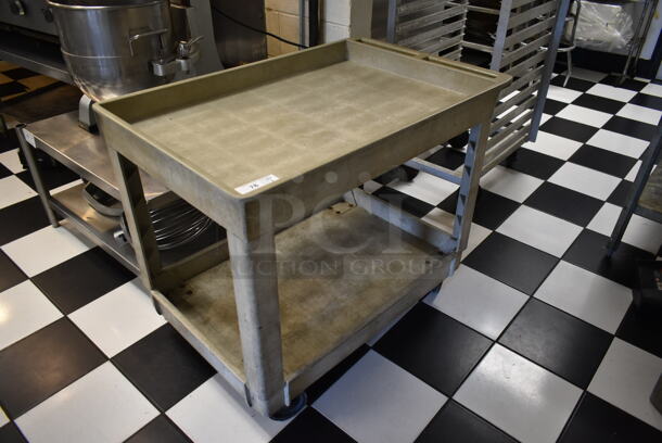 Gray Poly 2 Tier Cart on Commercial Casters. (kitchen) - Image 2 of 6
