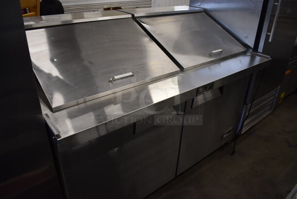 2016 Migali C-SP60-24BT Stainless Steel Commercial Sandwich Salad Prep Table Bain Marie Mega Top on Commercial Casters. 115 Volts, 1 Phase. 60.5x34x47. Tested and Powers On But Temps at 55 Degrees - Image 2 of 9