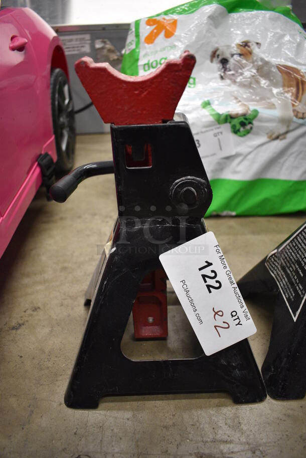 ALL ONE MONEY! Lot of 2 Pro-lift T-6903A Metal 3 Ton Capacity Jack Stands. 7.5x7.5x14.5 - Image 3 of 4