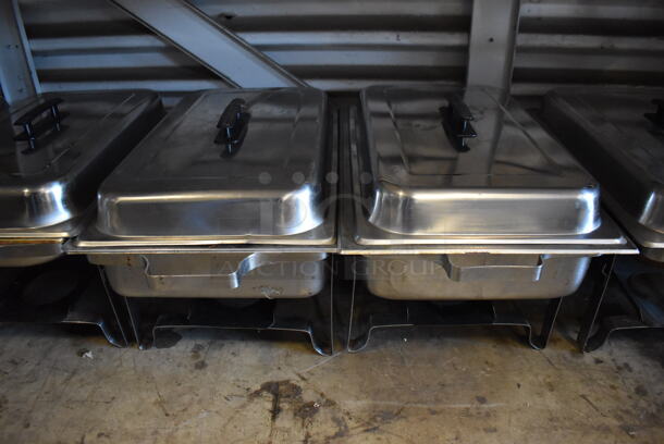 ALL ONE MONEY! Lot of 5 Metal Chafing Dishes w/ Drop In and Lid. 13x24x13 - Image 3 of 5