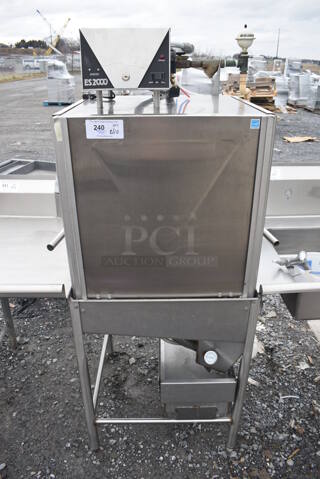 Ecolab ES2000 ENERGY STAR Stainless Steel Commercial Straight Pass Through Dishwasher. 115/230 Volts, 1 Phase. Goes GREAT w/ Lots 239 and 241! 30x30x66